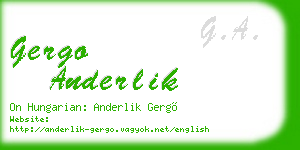 gergo anderlik business card